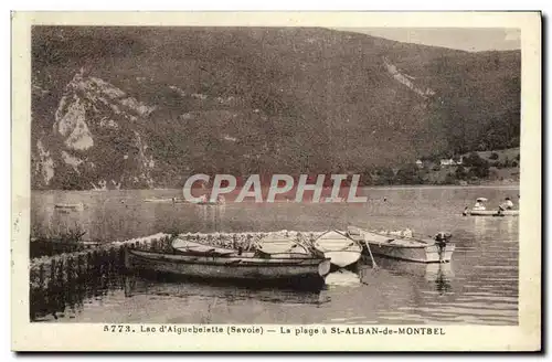 Cartes postales Lac d&#39Aiguebelette La plage a St Alban de Montbel