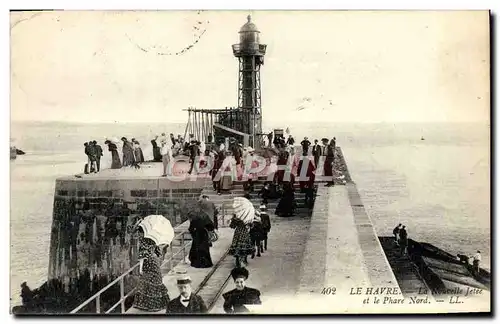 Ansichtskarte AK Le Havre La Nouvelle et le Phare Nord