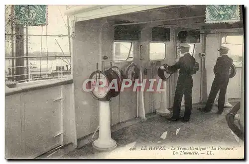 Cartes postales Le Havre Le Transatlantique La Provence La Timonerie Bateau