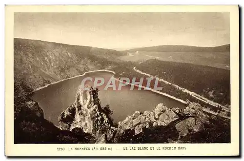 Ansichtskarte AK Le Hohneck Le lac Blanc et le rocher Hans