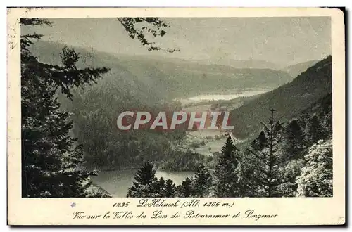 Cartes postales Le Hohneck Vue sur la vallee des lacs de Retournemer et Longemer