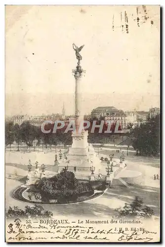 Cartes postales Bordeaux Le Monument des Girondins