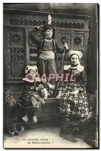 Cartes postales Un Cordial Salut de Bretagne Folklore