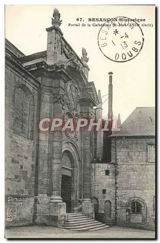 Cartes postales Besancon Portail de la cathedrale St Jean