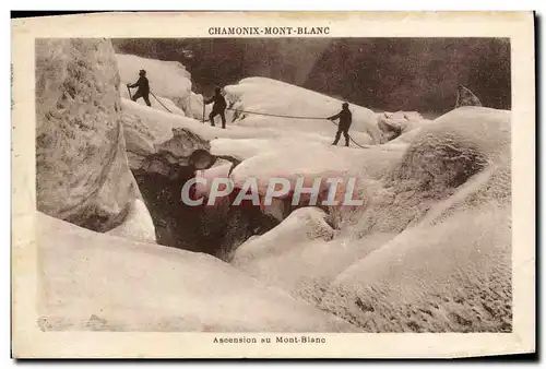 Cartes postales Chamonix Mont Blanc Ascension au Mont Blanc Alpinisme