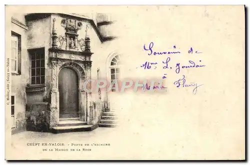 Cartes postales Crepy En Valois Porte De l'escalier de la maison de la rose
