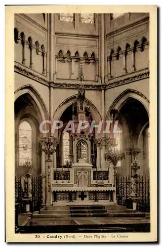 Cartes postales Caudry Dans L'Eglise Le Choeur