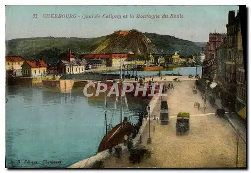 Cartes postales Cherbourg Quai de Coligny et la montagne du Roule