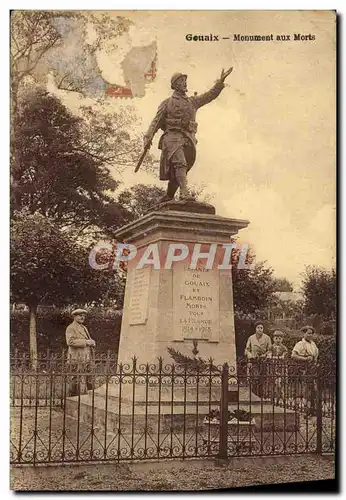 Cartes postales Gouaix Monument aux Morts Militaria