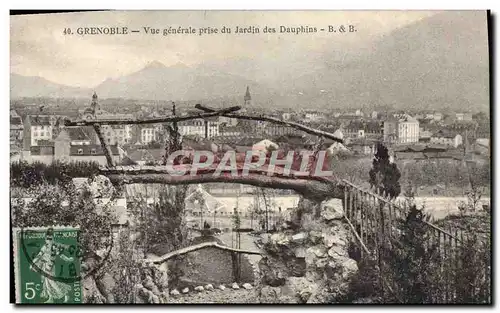 Ansichtskarte AK Grenoble Vue Generale Prise du Jardin des Dauphins