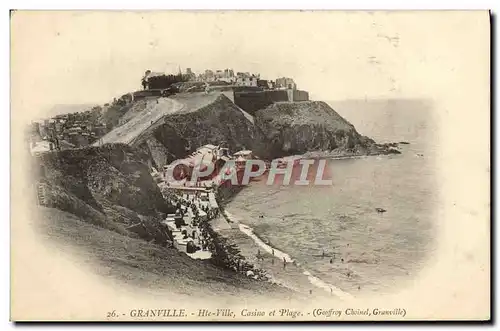 Cartes postales Granville Hte Ville Casino Et Plage