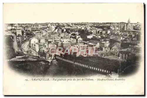 Cartes postales Granville Vue Generale Prise Du Fort De I&#39Isthme