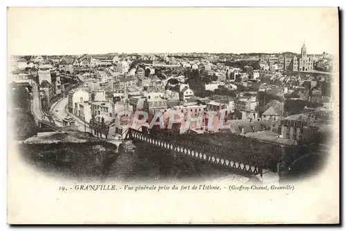 Cartes postales Granville Vue Generale Prise Du Fort De I'Isthme