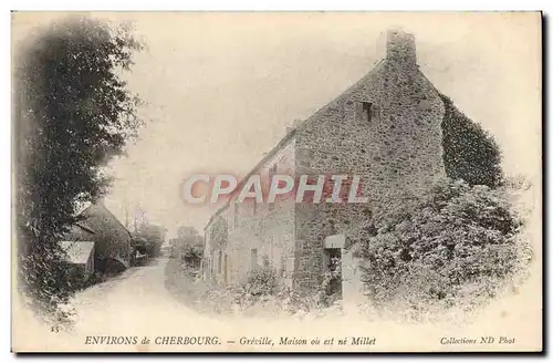 Ansichtskarte AK Environs De Cherbourg Greville Maison ou est ne Millet