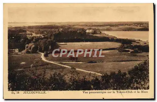 Cartes postales Jullouville Vue Panoramique Sur Le Tennis Club et la Mare