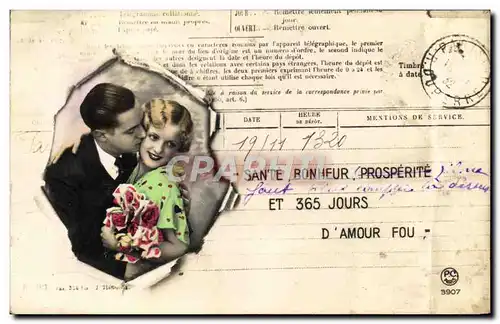 Cartes postales Fantaisie Femme Telegramme