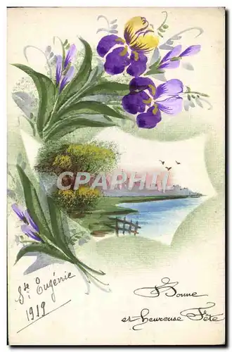 Cartes postales Fantaisie Bonne Annee (dessin a la main)