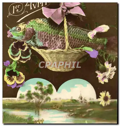 Cartes postales Fantaisie 1er Avril Poisson