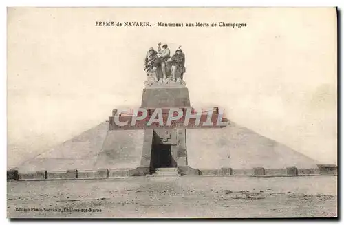 Cartes postales Ferme De Navarin Monument Aux Morts De Champagne Militaria