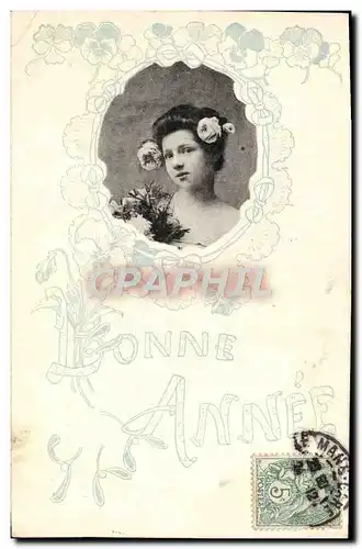 Cartes postales Fantaisie Femme Bonne Annee