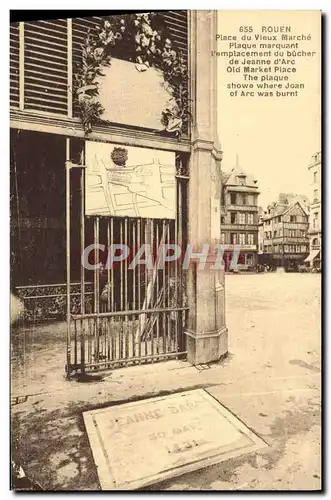 Cartes postales Rouen Place Du Vieux Marche Jeanne d&#39Arc