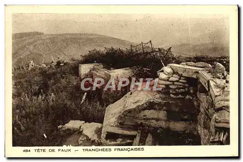 Cartes postales Tete De Faux Tranchees Francaises Militaria