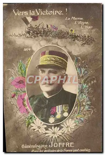 Cartes postales Vers la Victoire Joffre Militaria