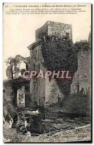 Cartes postales Tiffauges Chateau de Barbe Bleue Le donjon