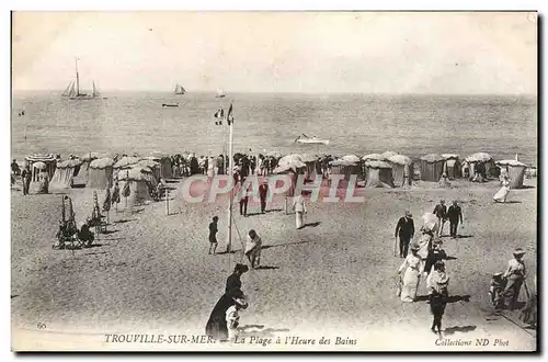 Cartes postales Trouville sur Mer La plage a l&#39heure des bains