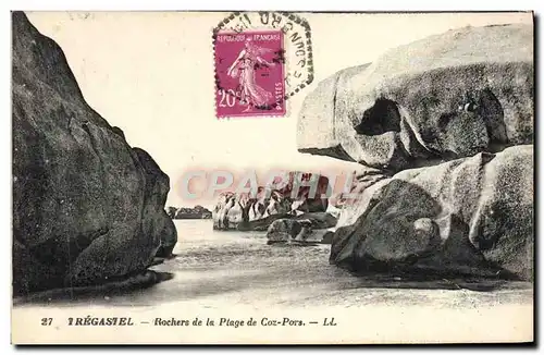 Cartes postales Tregastel Rocehrs de la plage de Coz Pors