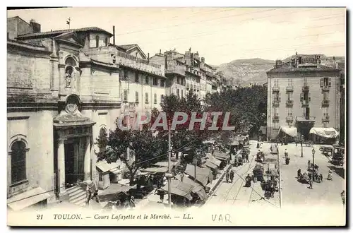 Ansichtskarte AK Toulon Cours Lafayette et le marche