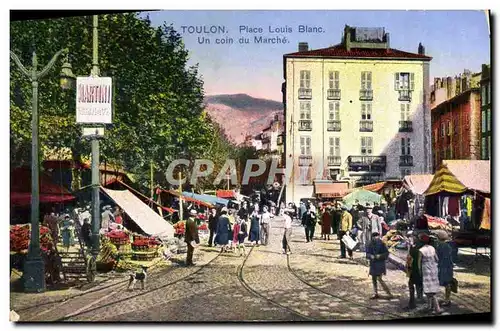 Cartes postales Toulon Place Louis Blanc Un coin du marche