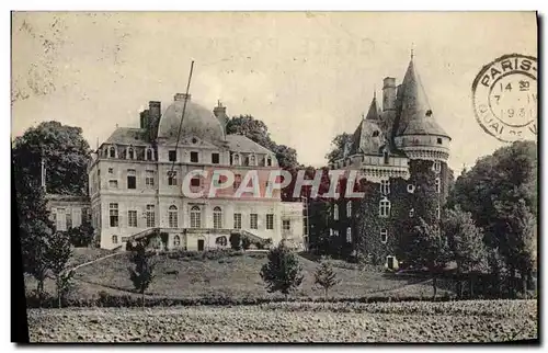 Cartes postales Verneuil sur Indre Le chateau et le donjon Vue Sud Ouest