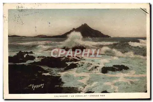 Cartes postales Val Andre Le Verdelet par grosse mer