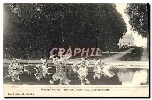 Cartes postales Parc de Versailles Bassin du Dragon et l&#39allee des Marmousiers