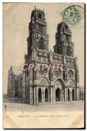 Ansichtskarte AK Orleans La Cathedrale Eglise Sainte Croix