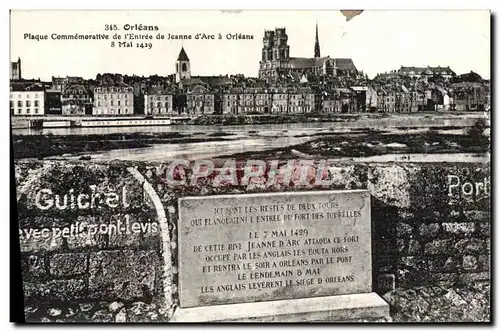 Cartes postales Orleans Plaque Commemorative De I&#39Entree De Jeanne D&#39Arc 8 mai 1429