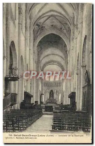 Cartes postales Saint Benoit Sur Loire Interieur De La Basilique