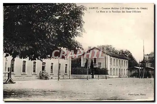 Cartes postales Nancy Caserne Molitor 18eme regiment du Genie Le mess et le pavillon des sous officiers Militari