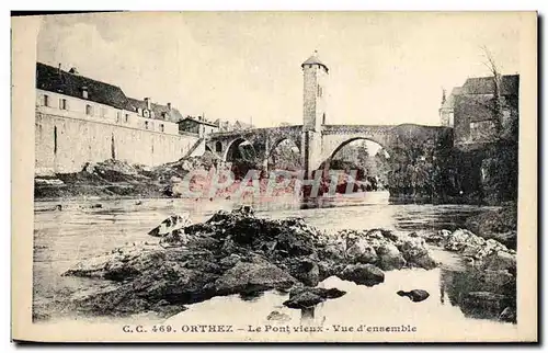 Cartes postales Orthez Le Pont Vieux Vue D'Ensemble
