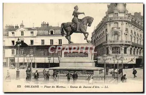 Cartes postales Orleans Place Du Martroi Statue De Jeanne D&#39Arc