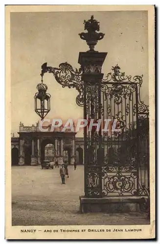 Cartes postales Nancy Arc De Triomphe Et Grilles De Jean Lamour