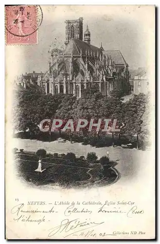 Cartes postales Nevers L&#39Abside De La Cathedrale Eglise Saint Cyr