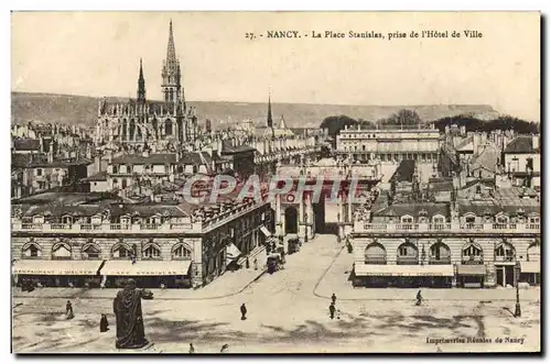 Cartes postales Nancy La Place Stanislas Prise De I&#39Hotel De Ville