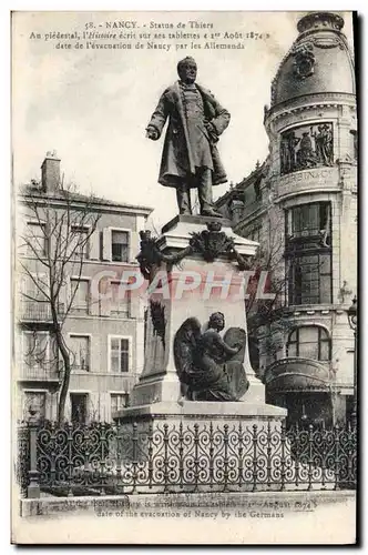 Cartes postales Nancy Statue De Thiers