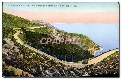 Cartes postales Route De La Grande Corniche Entre NIce Et Eze