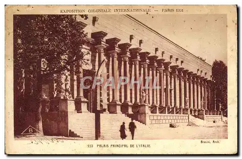 Cartes postales Palais Principal De L&#39Italie Paris Exposition coloniale internationale 1931