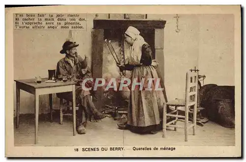 Cartes postales Scenes Du Berry Querelles De Menage Folklore