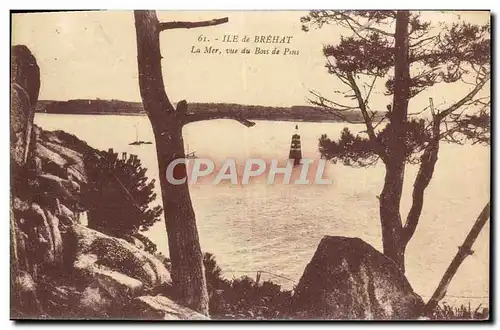 Ansichtskarte AK Ile De Brehat La Mer Vue Du Bois De Pins