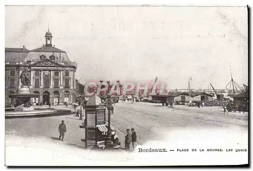 Ansichtskarte AK Bordeaux Place De La Bourse Les quais